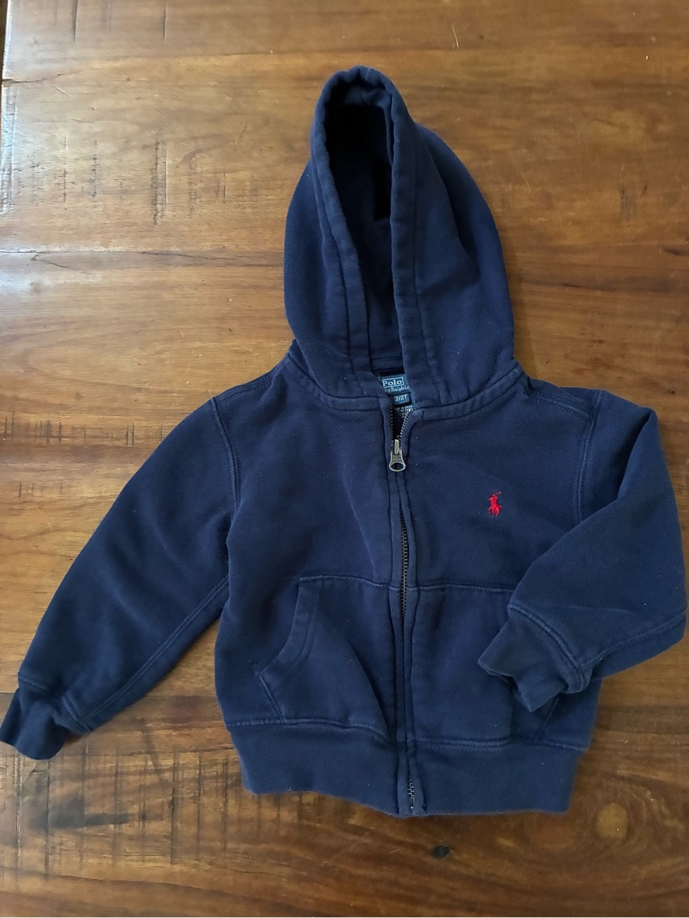 Polo by Ralph Lauren Navy Hoodie with Red Pony Embroidery